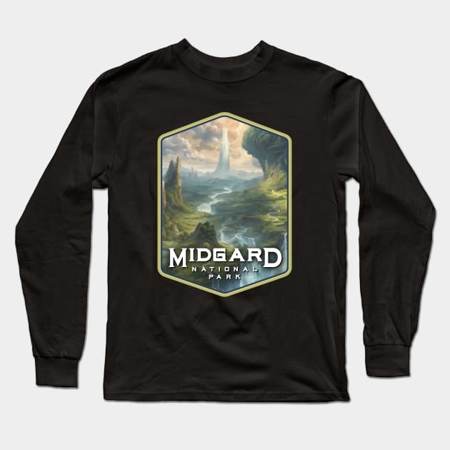 Midgard National Park Long Sleeve T-Shirt by MindsparkCreative
